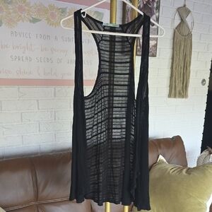 Maurices Black and White Striped Sleeveless Top